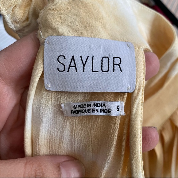 SAYLOR Amaranth Striped Tie-Dye Tiered Maxi Dress - Picture 10 of 11